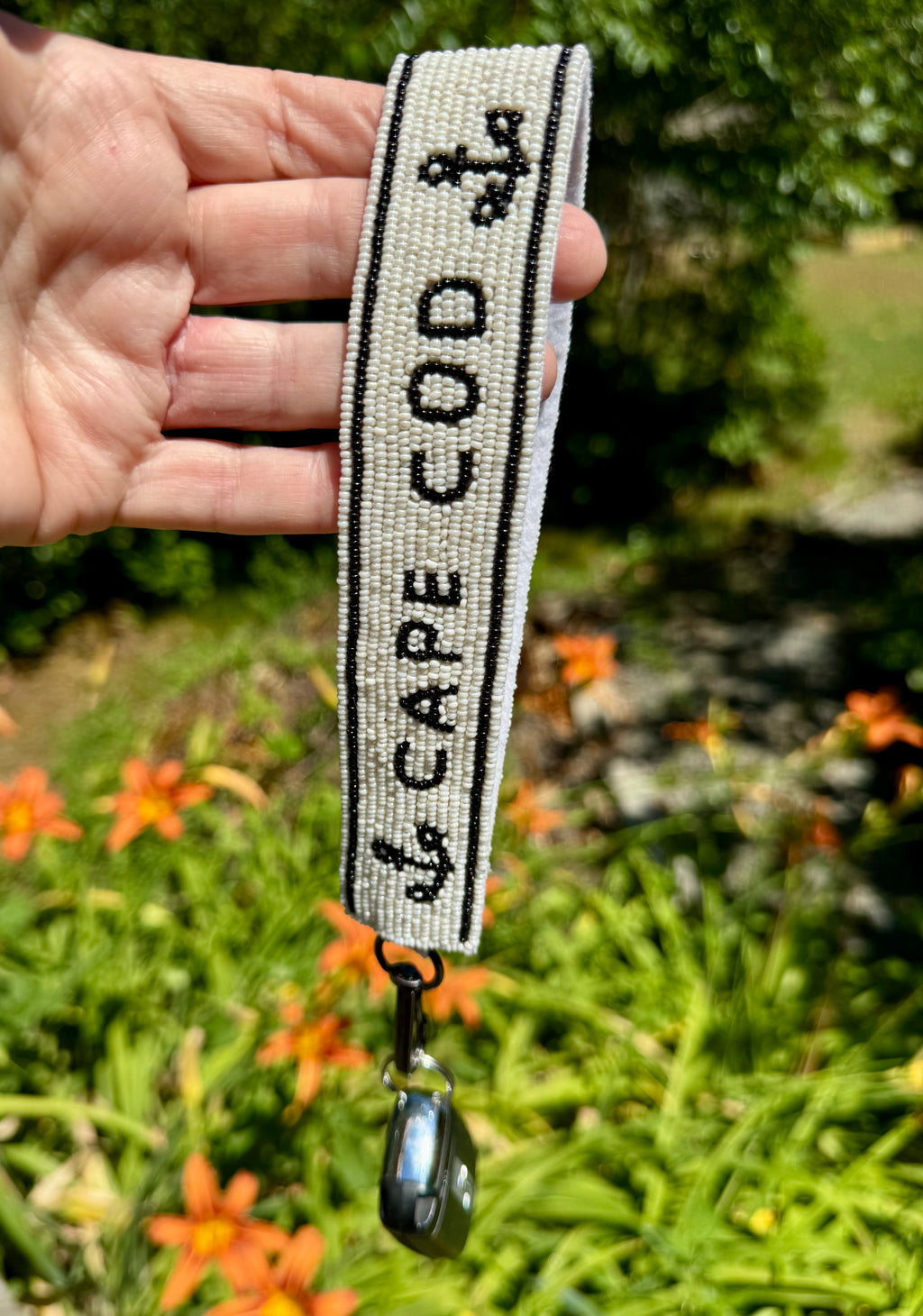 Cape Cod Beaded Keychain Wristlet