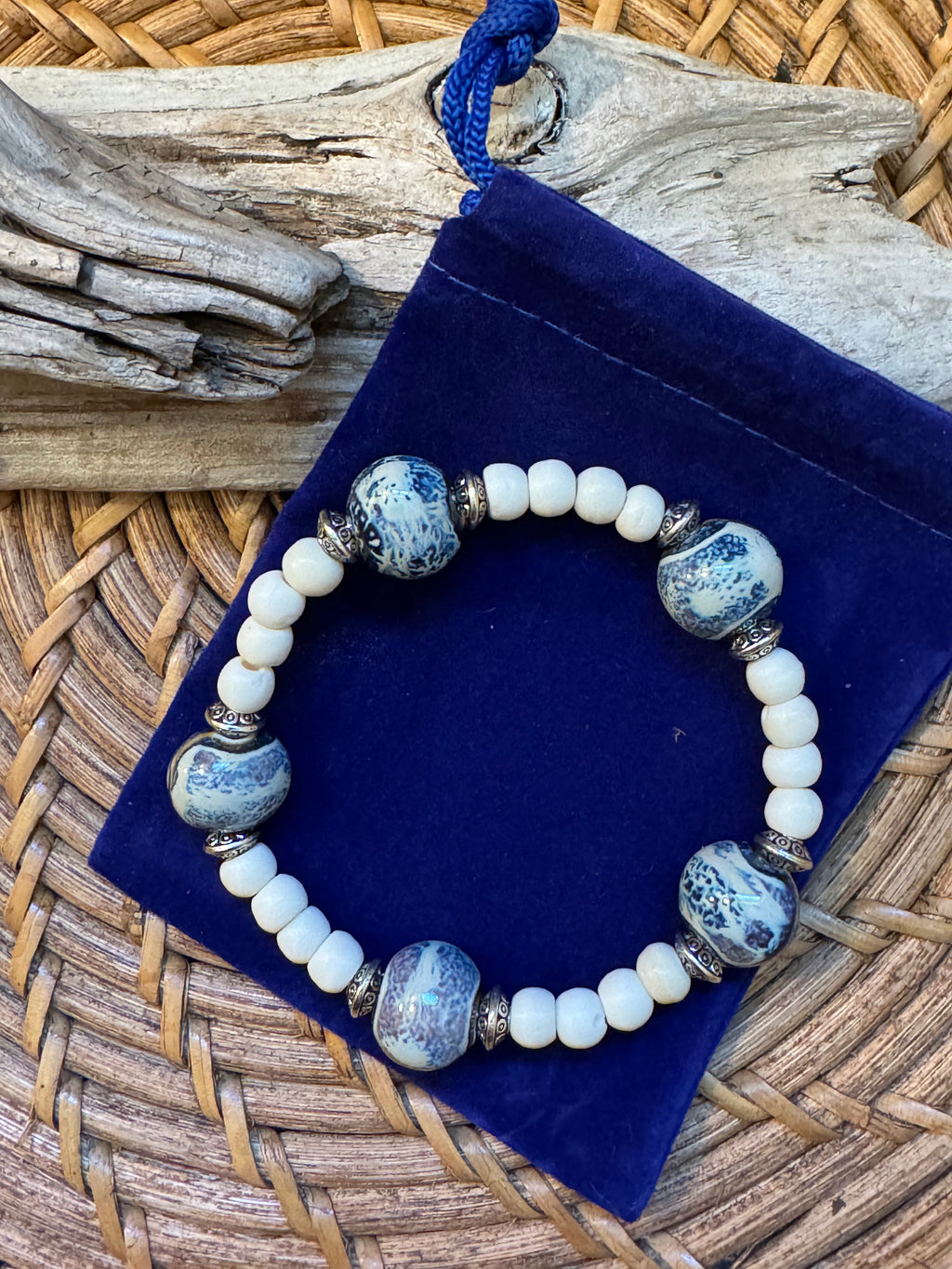 Red, White & Blue Collection - Blue Marble Bracelet