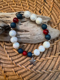 Red, White & Blue Collection - Druzy Starfish Bracelet