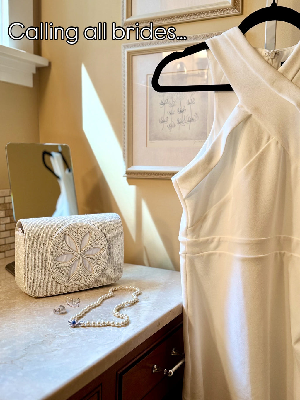 Sand Dollar Beaded Clutch