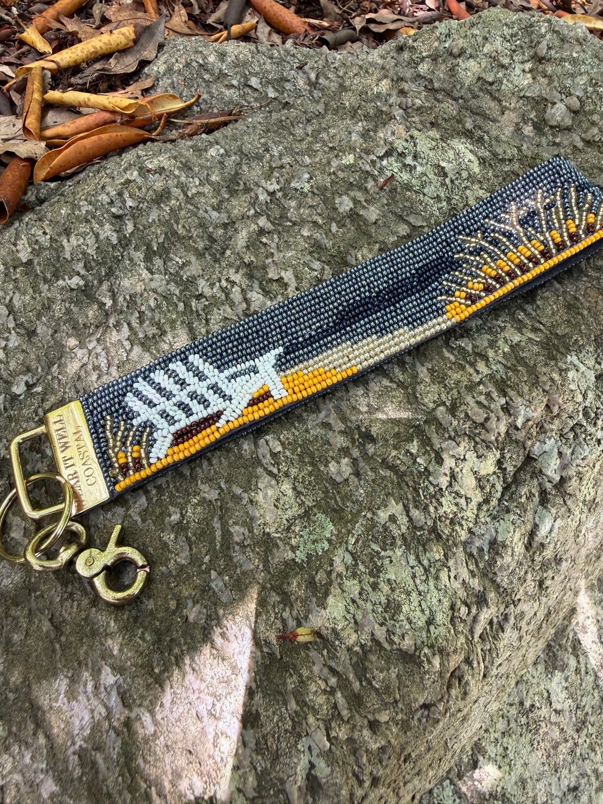 Adirondack Autumn Beaded Keychain Wristlet