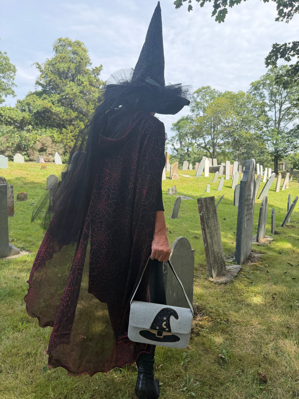 Salem Witch Hat Beaded Bag 🖤