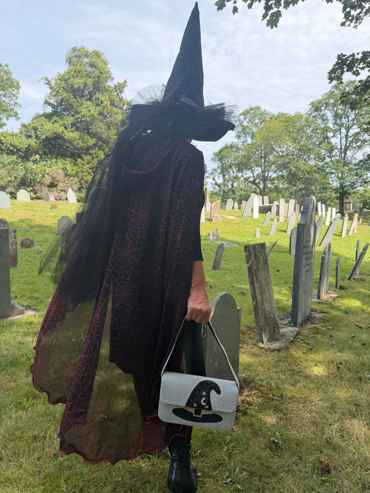 Salem Witch Hat Beaded Bag 🖤