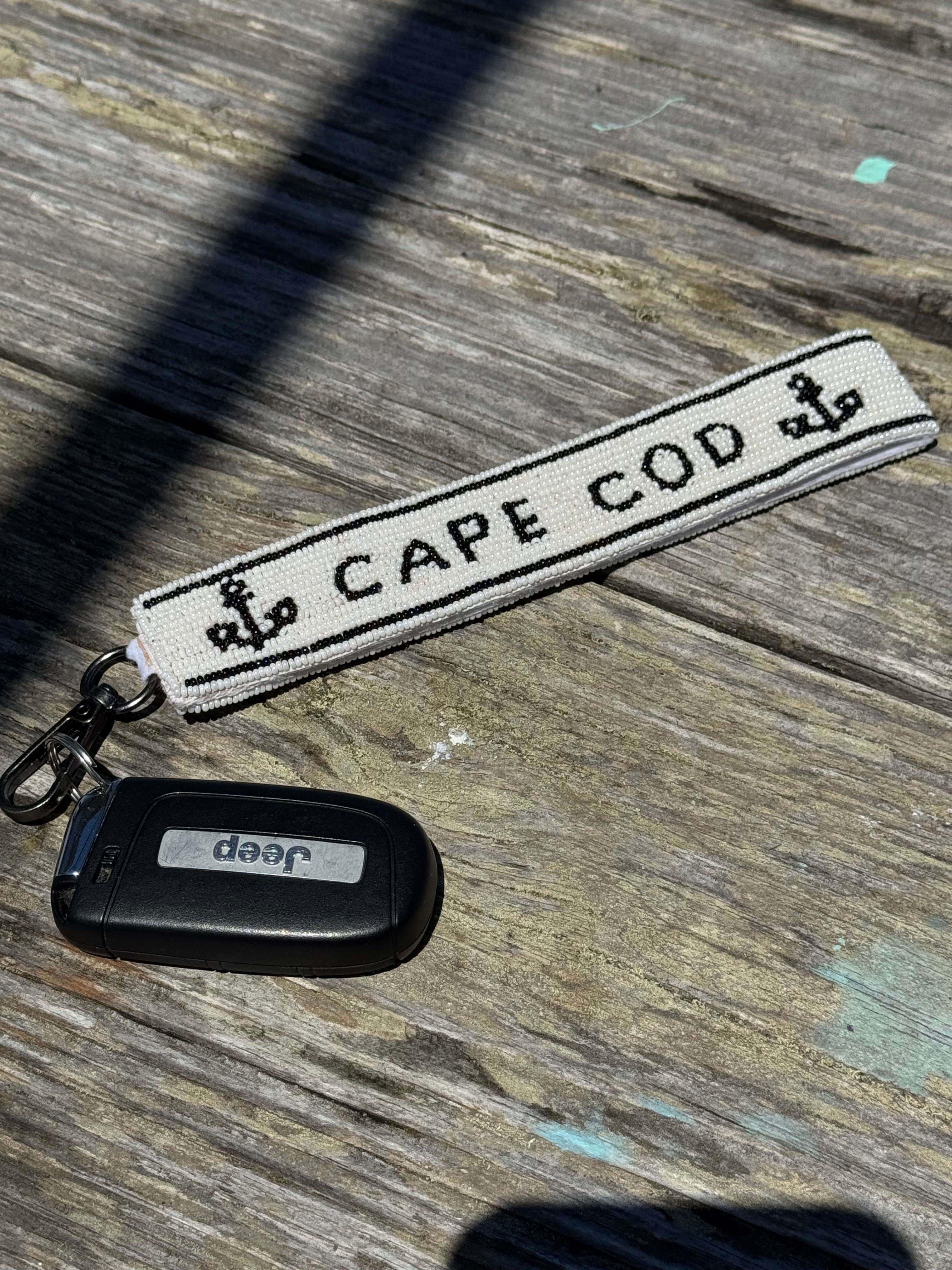 Cape Cod Beaded Keychain Wristlet