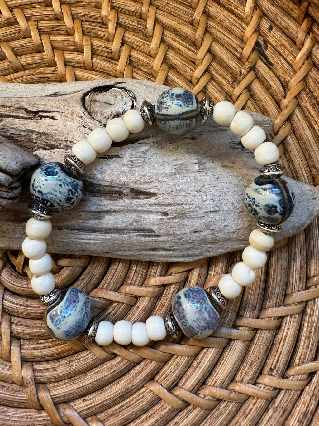 Red, White & Blue Collection - Blue Marble Bracelet