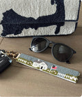 Cottage by the Sea Beaded Keychain Wristlet