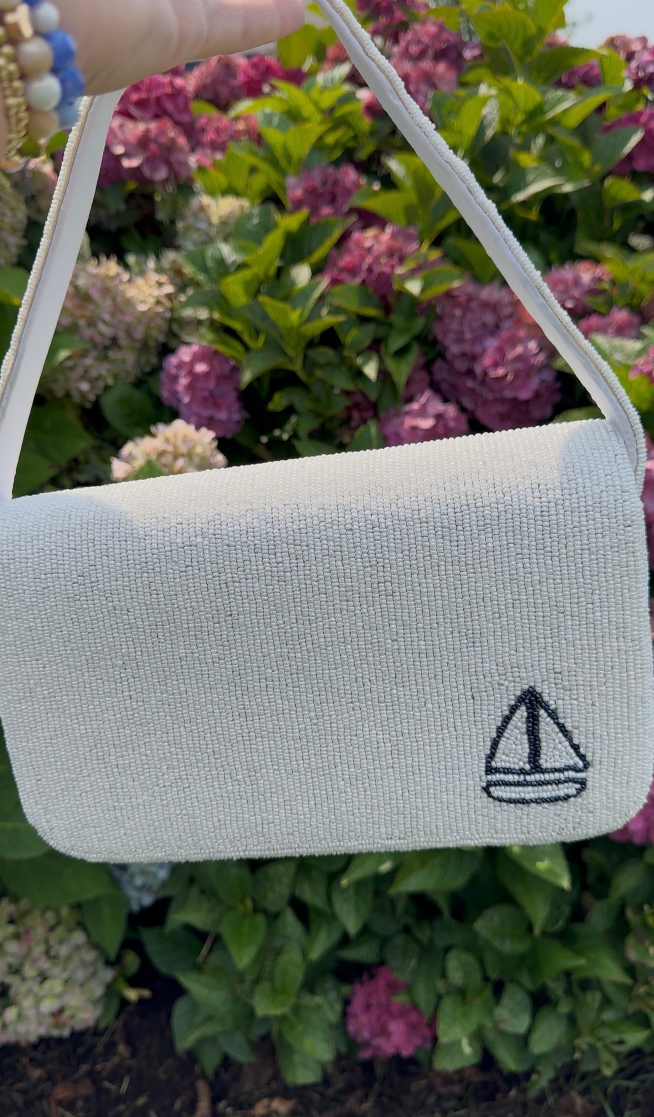 Nantucket Beaded Shoulder Bag