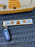 Honey Bee Keychain Wristlet