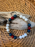 Red, White & Blue Collection - Druzy Bracelet