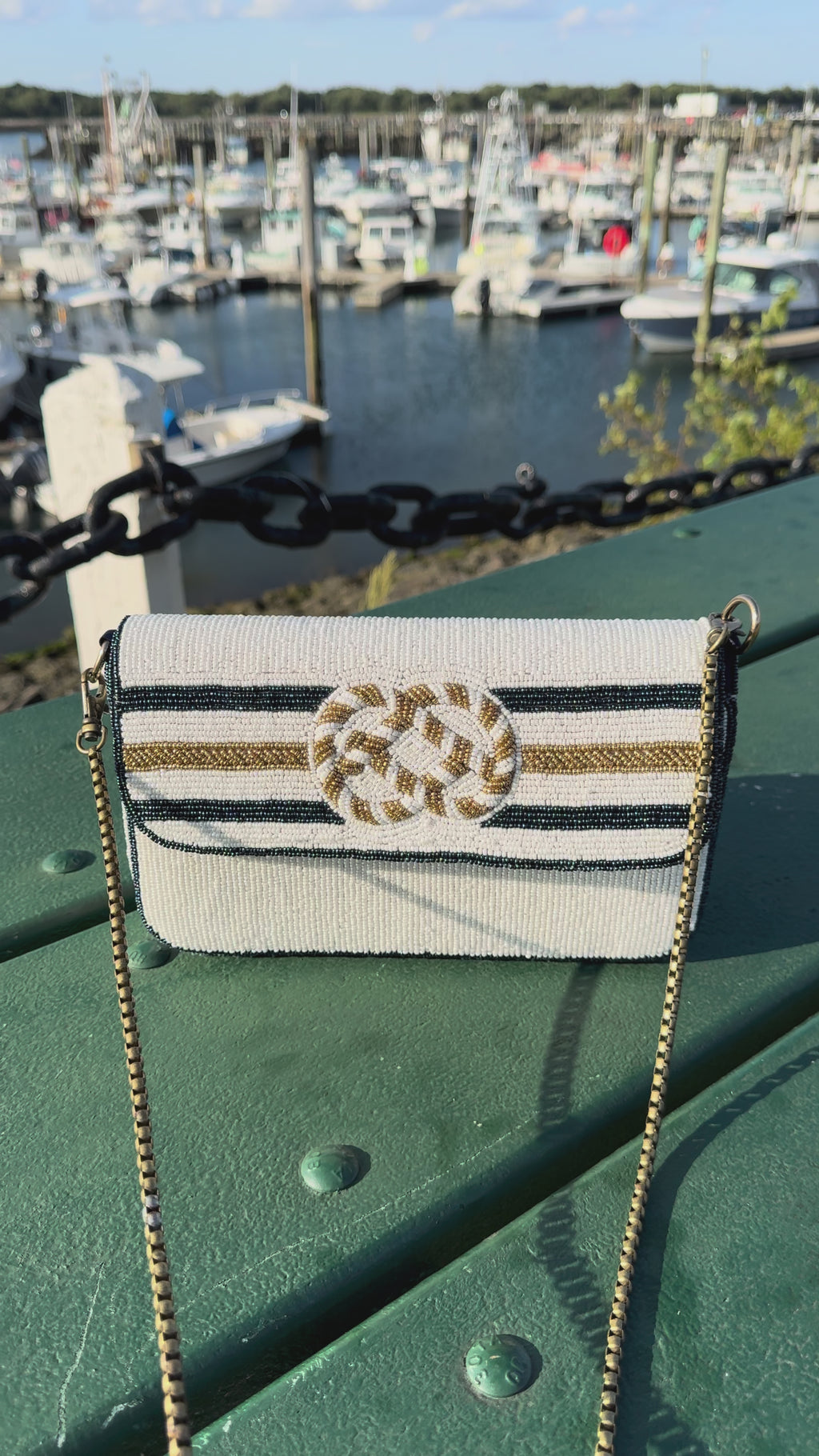 Nautical Knot Beaded Bag